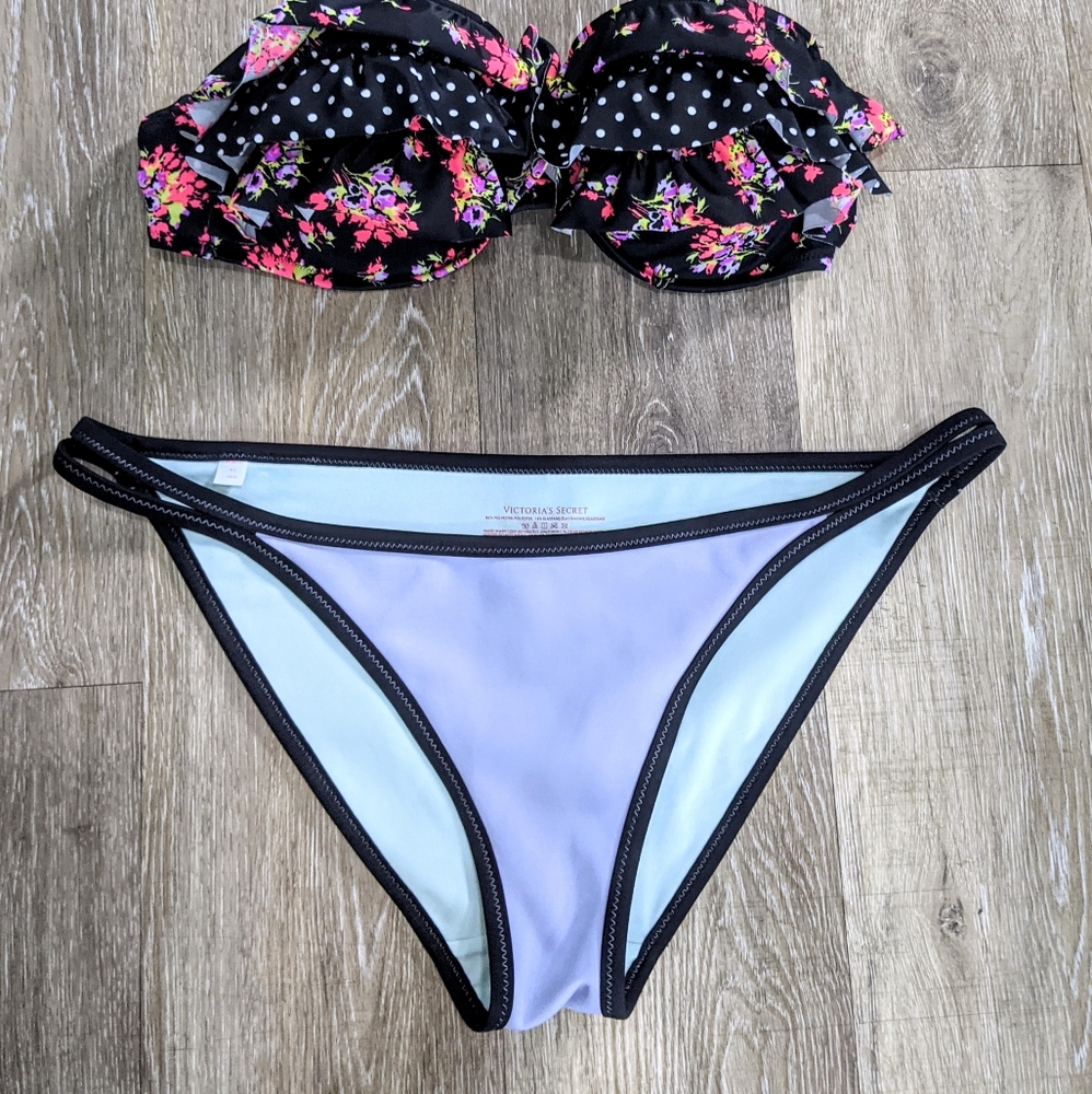 Victorias Secret BIKINI bottoms 36C top large set